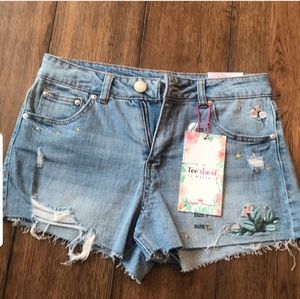 Almost Famous Juniors High Rise Denim Shorts